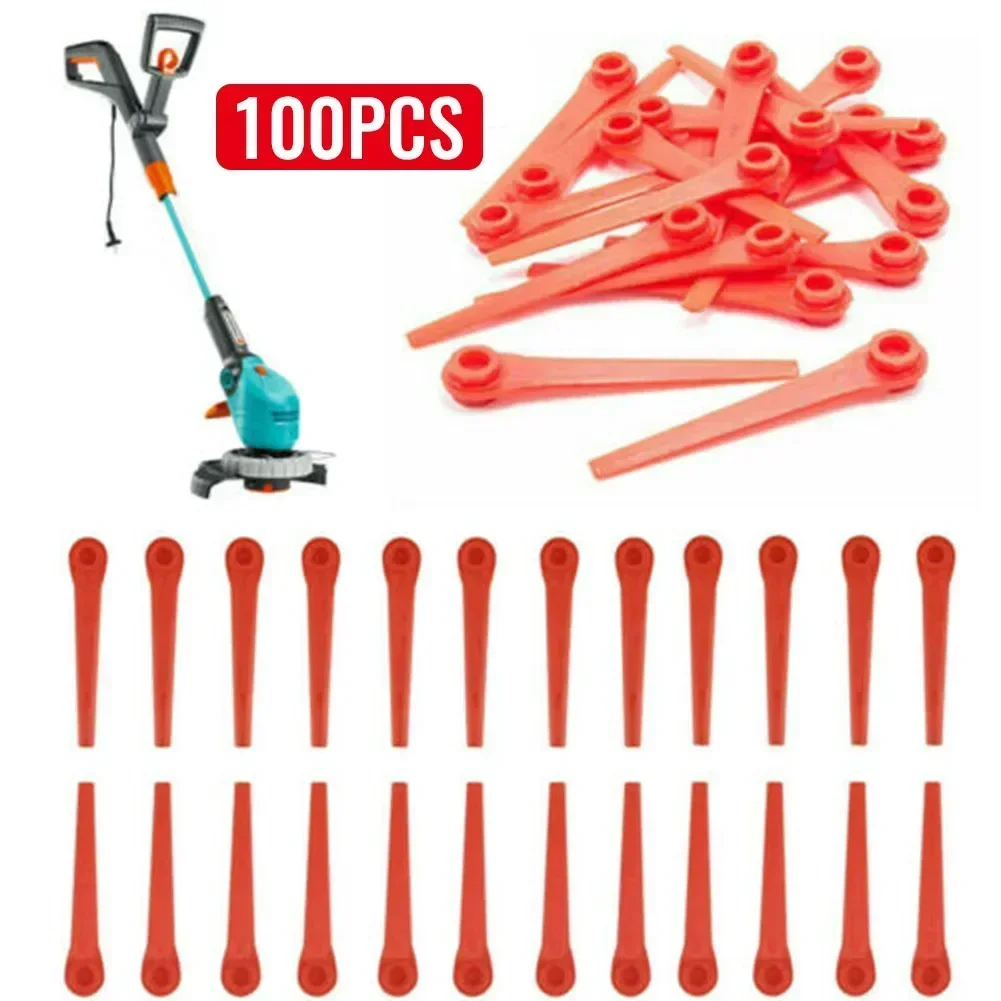 Imagem -05 - Roçadora Lâminas de Plástico Aparador de Grama Cabeça para Gardena Rotorcut Comfortcutccucut Strimmer Cortador de Grama 100 Peças