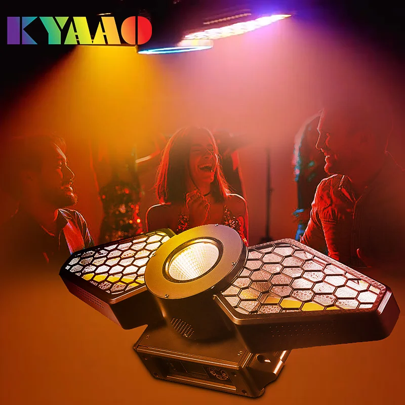 

2-leaf Retro LED Disco Lights Colorful Dmx512 Party Dj Background Equipment Sound Activated Holiday Decoration Club Bar Strobe