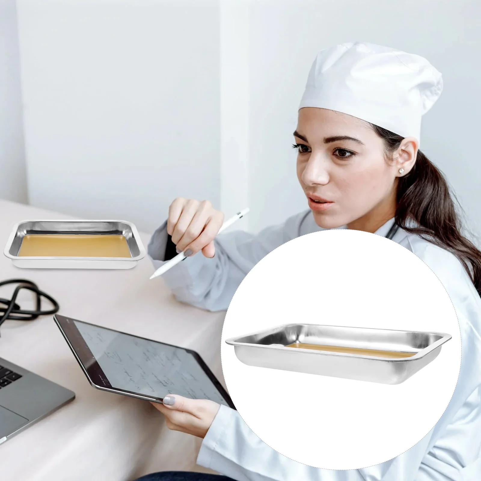 Stainless Steel Dissection Tray Anatomy Plate Wax Dissecting Tray Biological Teaching Instrument Medical Science Lab Equipment