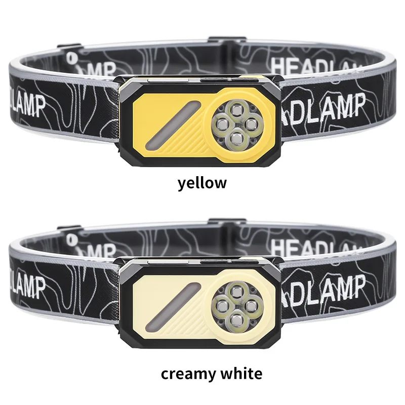 

LED Induction Headlamp with Multiple Light Sources - Portable Running Light RGB Atmosphere Lamp with Hat Clip