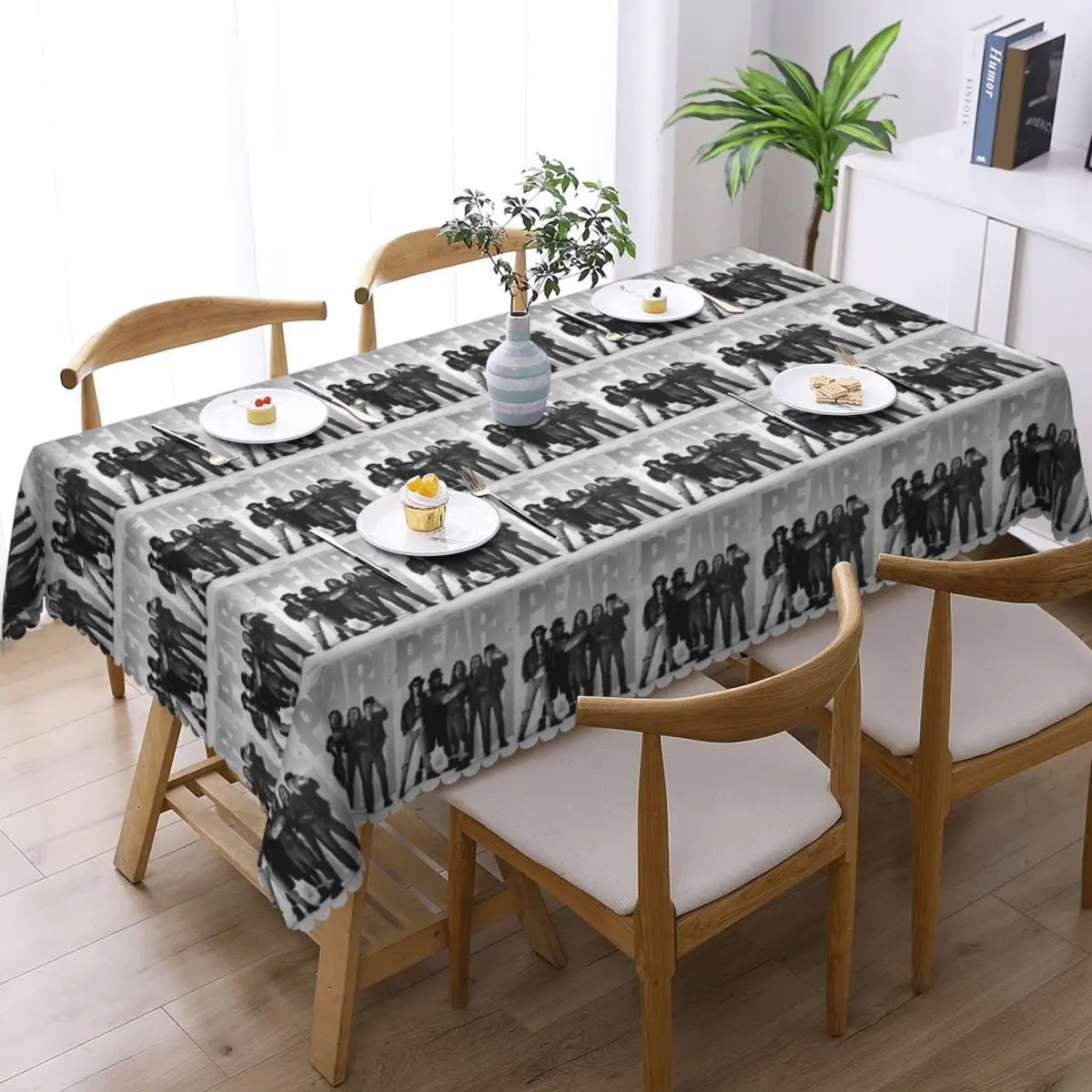 Pearls Jam Band 2024 World Tour Rock Concert Rectangular Tablecloth Waterproof Table Cover for Dining Events Table Cloth