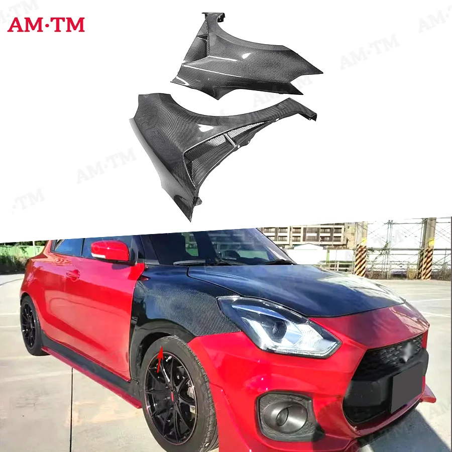 

Углеродное волокно для Suzuki Swift Sport ZC33S 2018-2024, передний бампер, боковое крыло, вентиляционные крышки, накладки, обновленный комплект кузова
