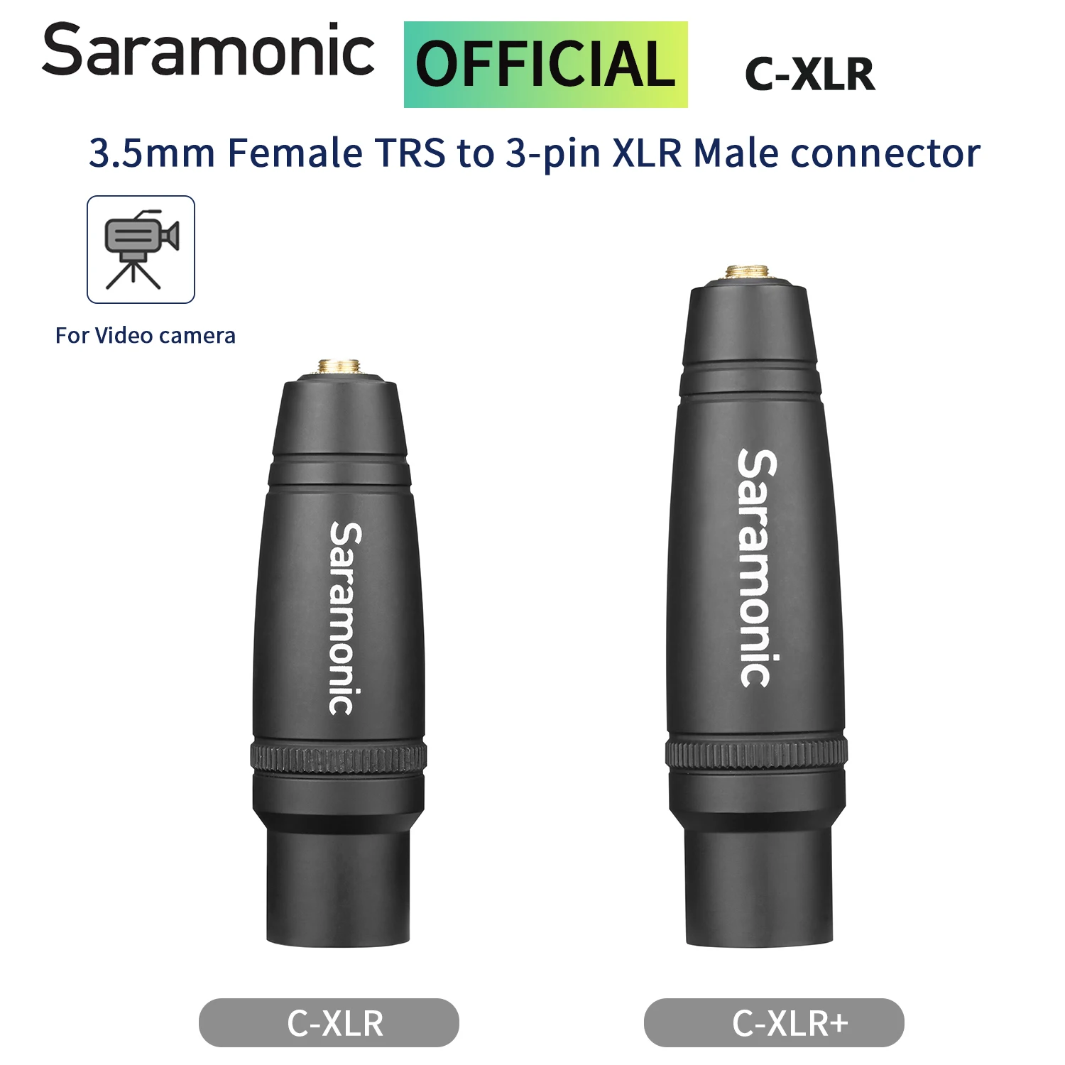 

Saramonic C-XLR Audio Adapter 3.5mm Female TRS to 3-pin XLR Male for Wireless Microphone Video Cinema Cameras Audio Recorders