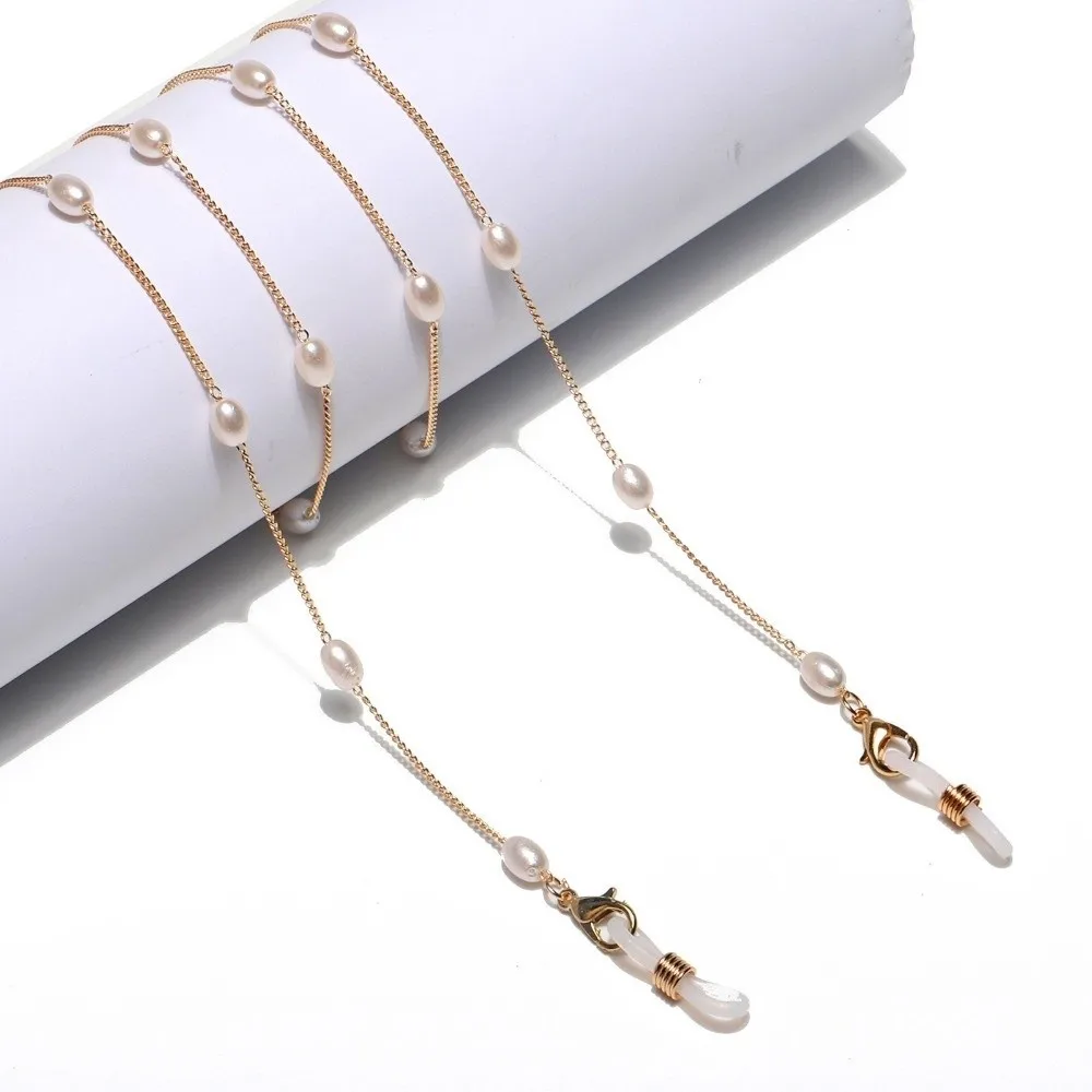 Fashion Accessory Anti-lost Sunglasses Chains 70cm Pearl Glasses Chain Adjustable Masking Lanyard Daily Use