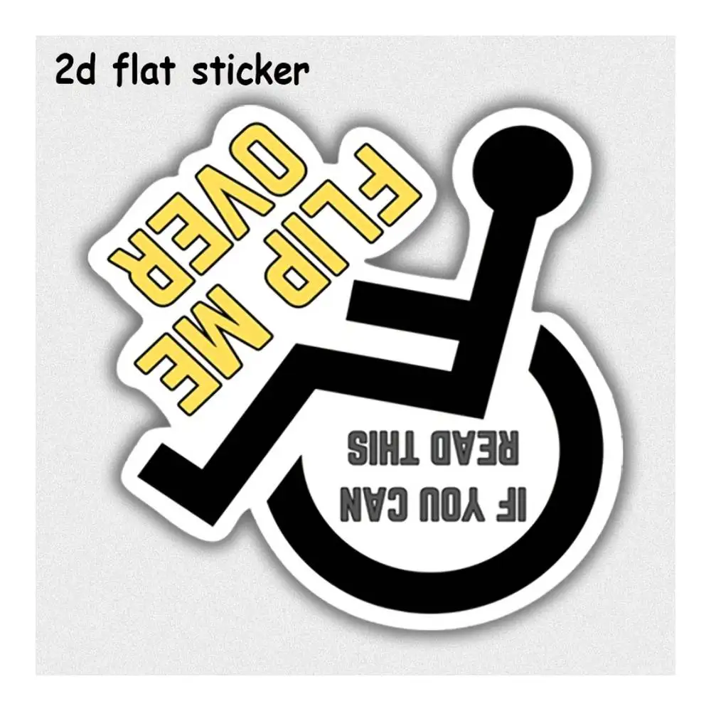 Flip Me Over Please Waterproof Decal For Laptops, Cars, Motorcycles, Water Bottles & Smooth Surfaces