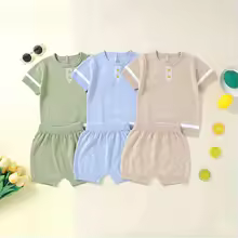 Dzianinowy zestaw T-shirt + krótkie spodenki, 58.79 zł/szt dla dziecka