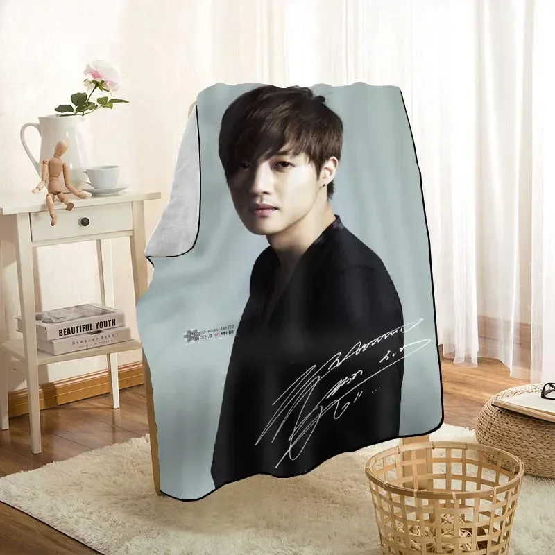 New Arrival Kim Hyun Joong Blankets Printing Soft Blanket Throw On Home/Sofa/Bedding Portable Adult Travel Cover Blanket 0603