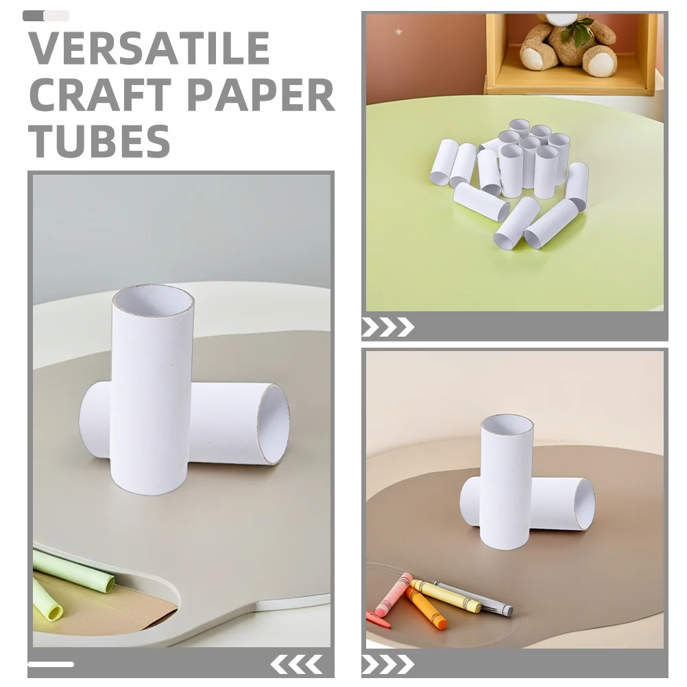 25 Stück weiße Pappröhren zum Basteln, bemalbare DIY-Papierrollen, für Kinder, Klassenzimmer, Aktivitäten, Partydekorationen, leere Bastelröhre