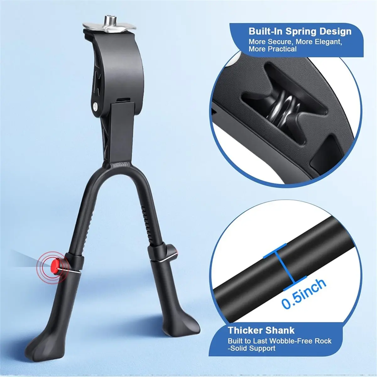 A24I Bike Kickstand Adjustable, Double Legs Support Bicycle Kickstands for 24-29 Inches Adults Bike Mountain Road Bikes