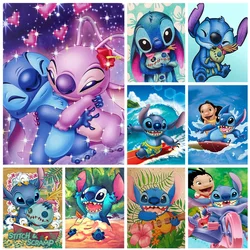 5D DIY Disney Cartoon Lilo & Stitch Diamond Painting Round Drill New Diamond Mosaic Embroidery Rhinestone Kit Home Art Decor