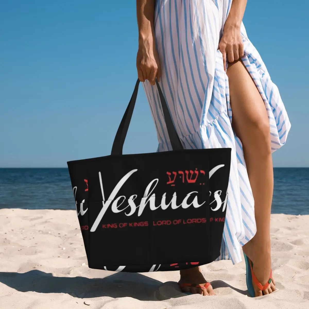 

Jesus Christ Yeshua Beach Tote Bag Sport Gym Yoga Duffle Large Tote Bag Women Travel Bag Fitness bag