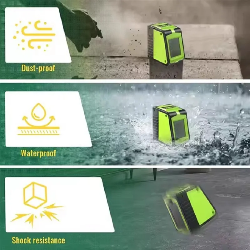 

ABJN- Green Bean 2 Lines Crosshair Line Mini Self Leveling Laser Level With Double Laser Diodes