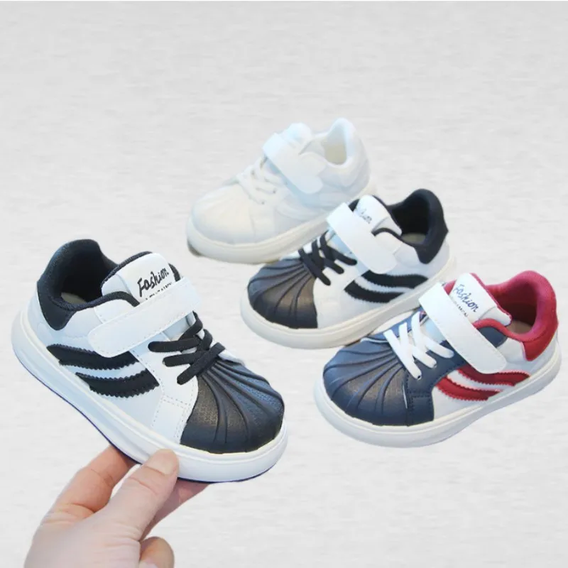 

Spring Autumn Children Boy Girls Contrast Color Shell Training Shoes Kids Toddler Soft Sole Lightweight Running Trainers 21-32