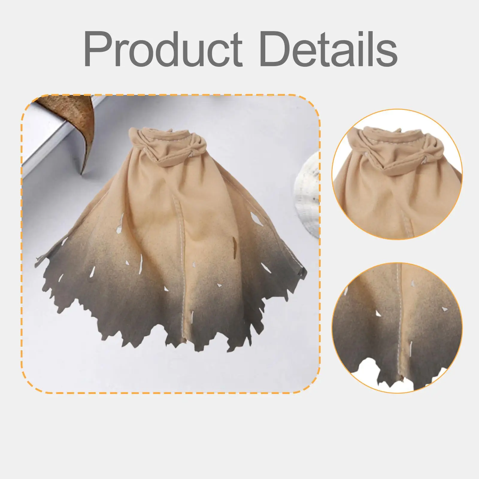 Vêtements de figurines d'action, Cape en tissu, vêtements miniatures pour hommes et femmes de 6 pouces, 1/12