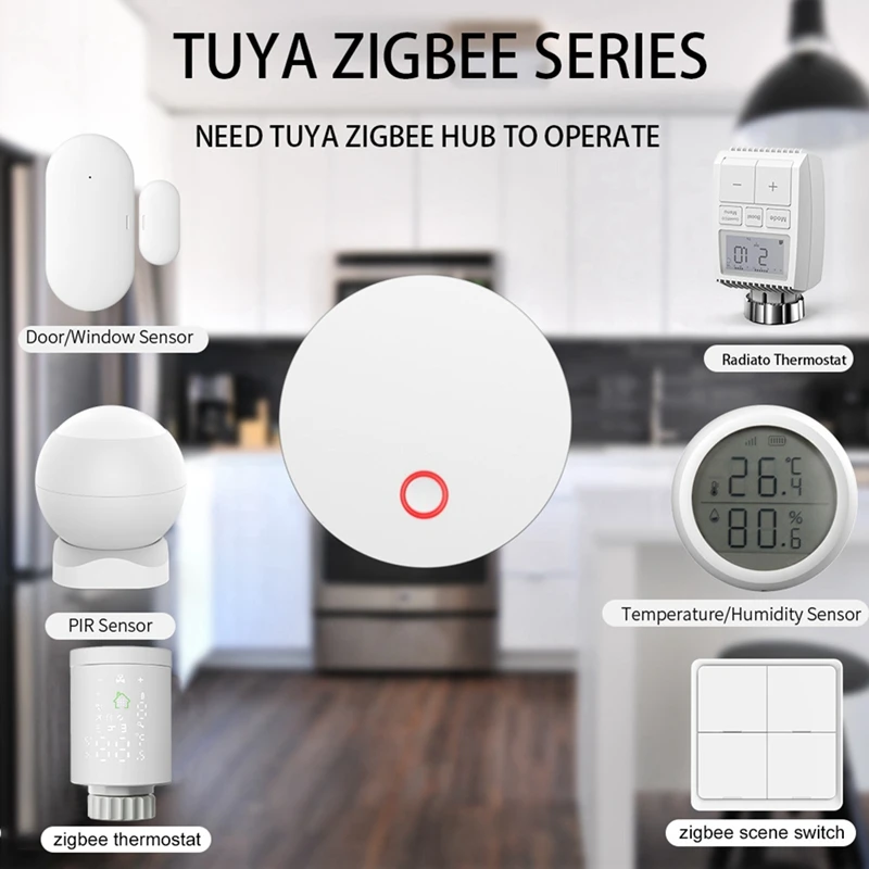 Tuya Smart Zigbee Radiator Actuator TRV Programmable Thermostatic Radiator Valve App Remote Temperature Controller Durable