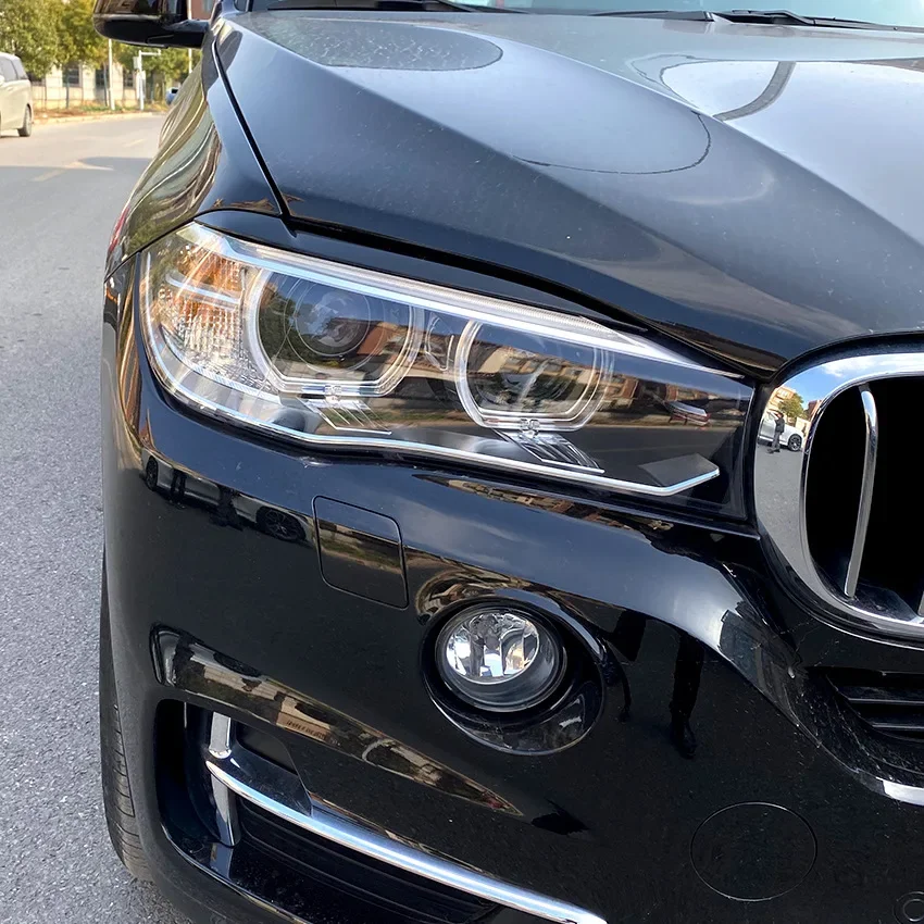 

GEFENSI For BMW X5 X6 F15 F16 2014 2015 2016 2017 2018 Headlight Eyebrow Eyelid Trim Lamp Cover Sticker Car Accessories