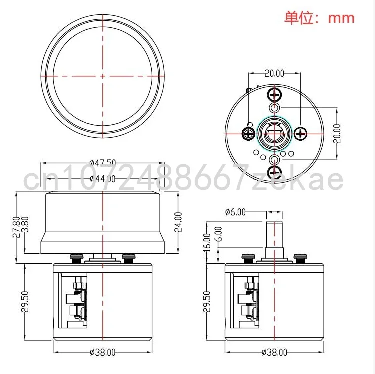 Joystick, Joystick, Coding Disc, Contactless Speed Control Knob, Linear Output Suitable for Hall Knob