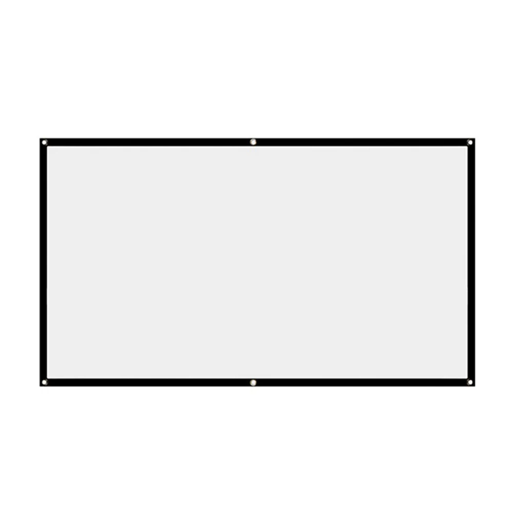 Ensemble de rideaux de projecteur simples 16:9, écran d'affichage HD Portable, décoration de chambre à coucher pour la maison et le bureau en plein air