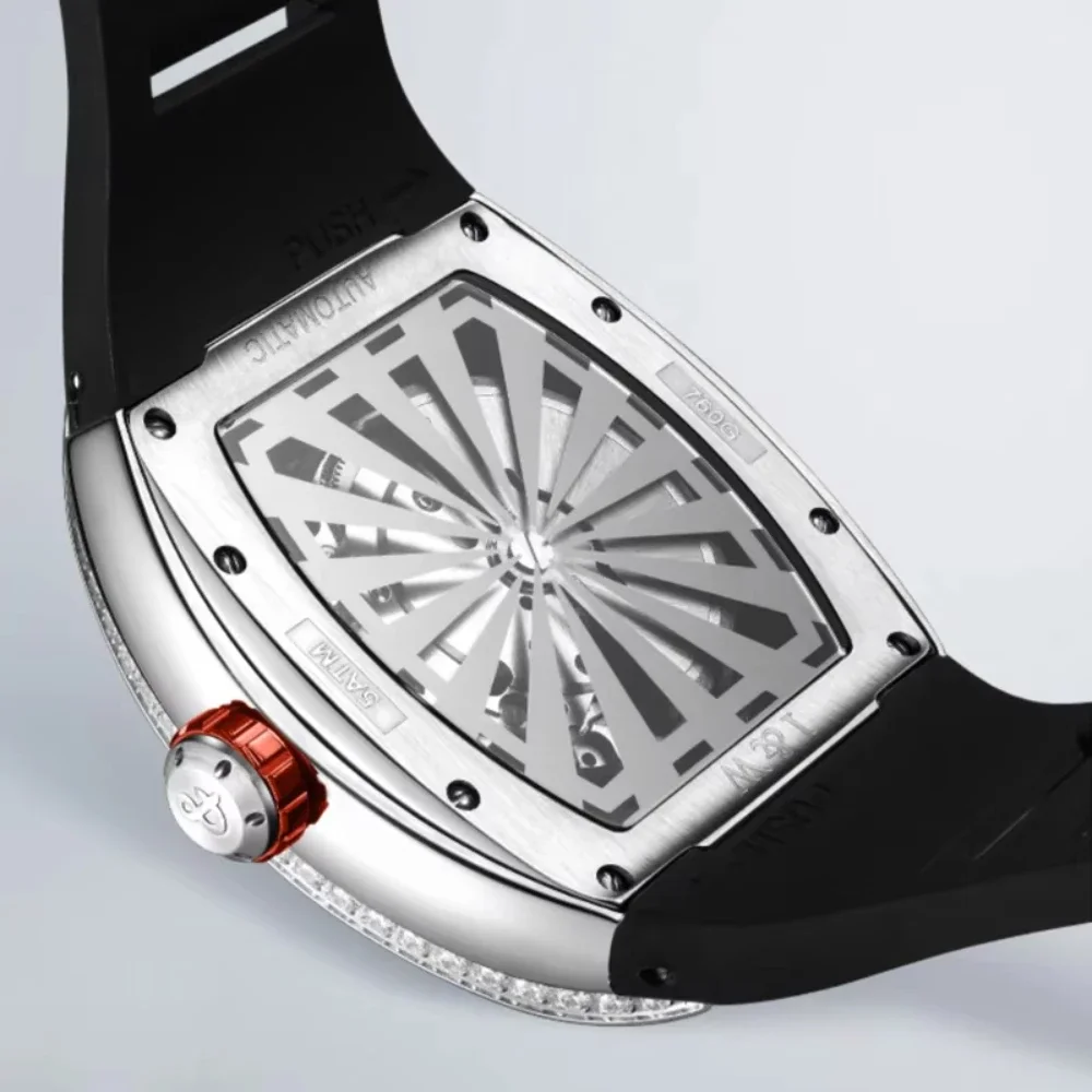 IW Carnival Szafirowe Lustro Automatyczny Mechanizm Mechaniczny Zegarki na Rękę Duża Tarcza Wodoodporny Świecący Sportowy Styl Zegarek Męski