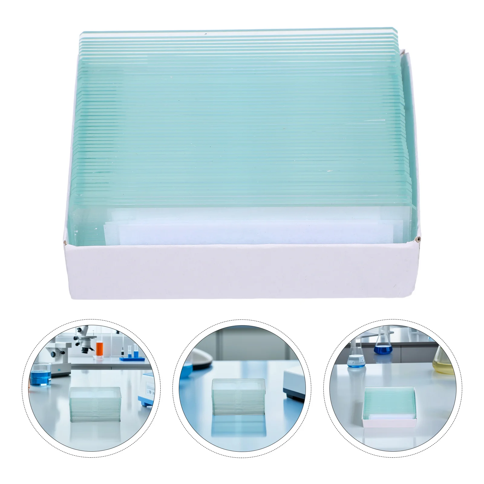 

50 pcs Single Concave Glass Microscope Slides For Laboratory Use Aquatic Specimens Sturdy Smooth Education