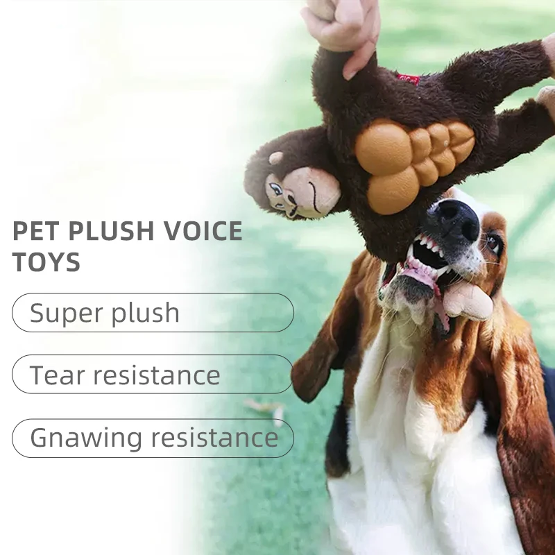 GiGwi Pet Toys Forest Warrior Series Sounding Toy for All Sizes of Dog Molar Training Bite Resistance  Interaction Plush Dog Toy