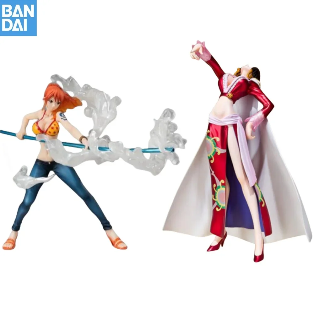 Original BANDAI One Piece Anime Tamashii Nations Figuarts ZERO Action Figure Boa Hancock Nami Ver Milky Model Toy Birthday Gifts