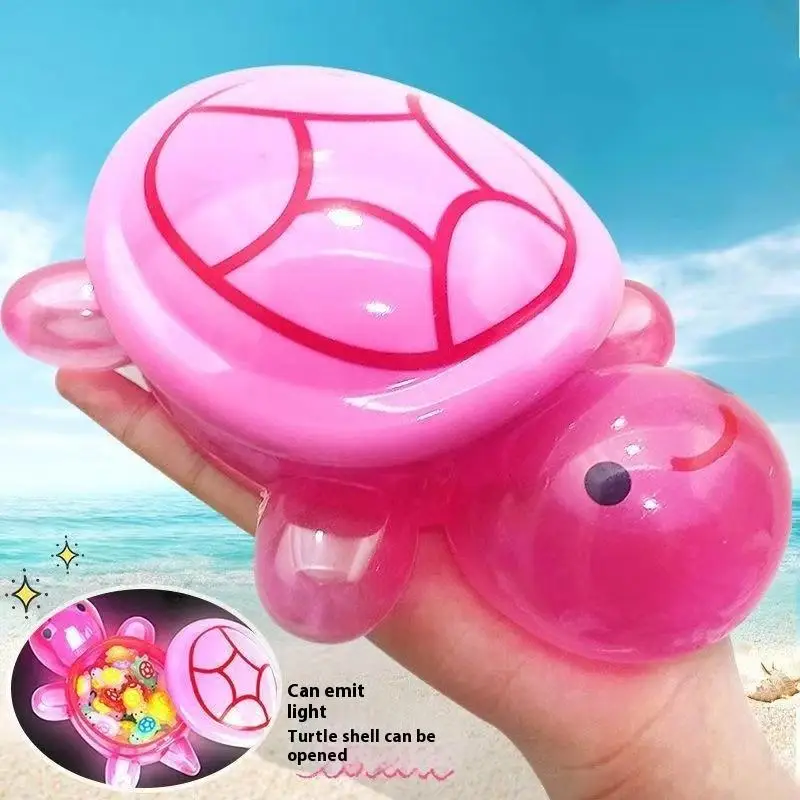 1PC Night Glow Large Turtle+Mini Luminous Turtles Figurines Glowing Turtle Storage Ornament Landscape Desktop Resin Craft