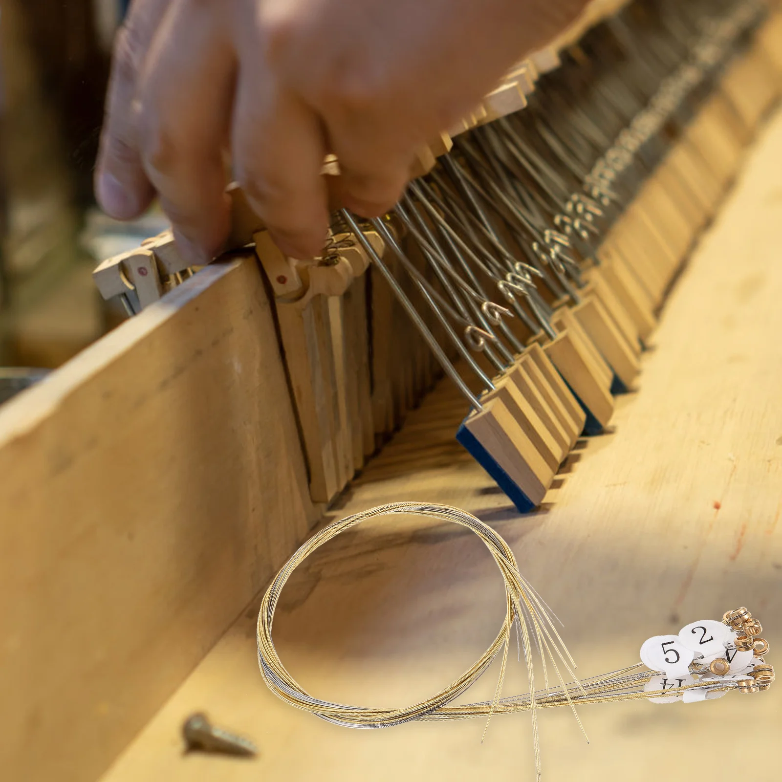 1 مجموعة معدنية القيثارة سلسلة قيثارة استبدال سلاسل عدة صوت مستقر هش Overtone أداة الملحقات سلاسل قيثارة