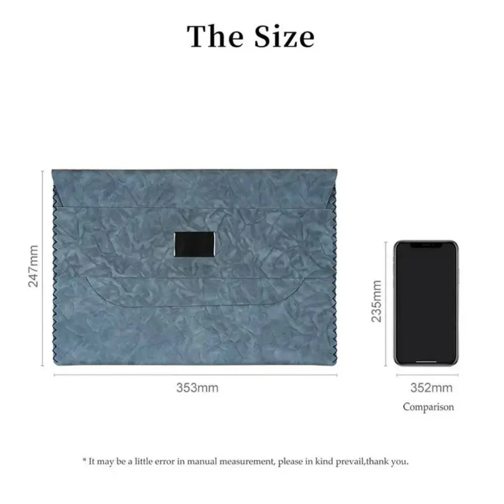 Simple Large Capacity Document Bag Waterproof PU Leather A4 Business Bag Multifunctional Convenient Bill Storage Organizer Exam