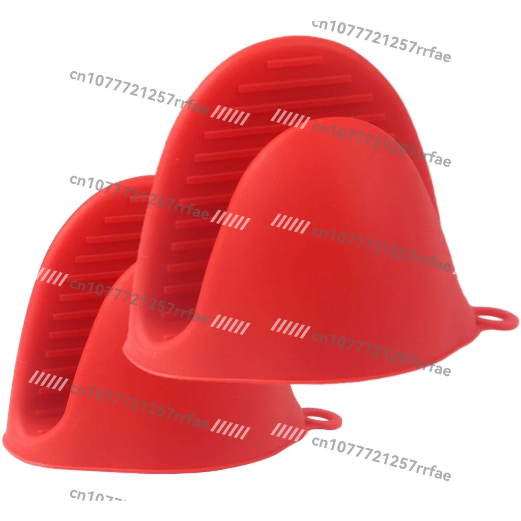 Silicone thickened thermal insulation gloves anti-scalding hand clips food grade
