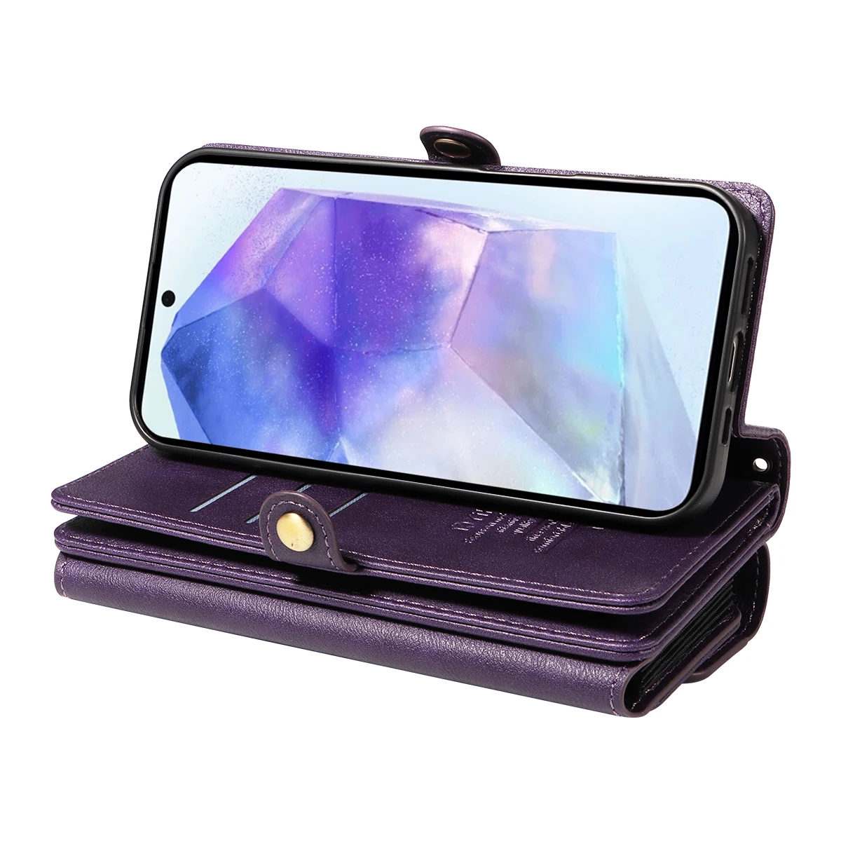 حافظة لهاتف سامسونج جالاكسي A 42 43 51 53 54 72 73 81 91 حافظة هاتف فاخرة بسحاب لتخزين البطاقات والمال