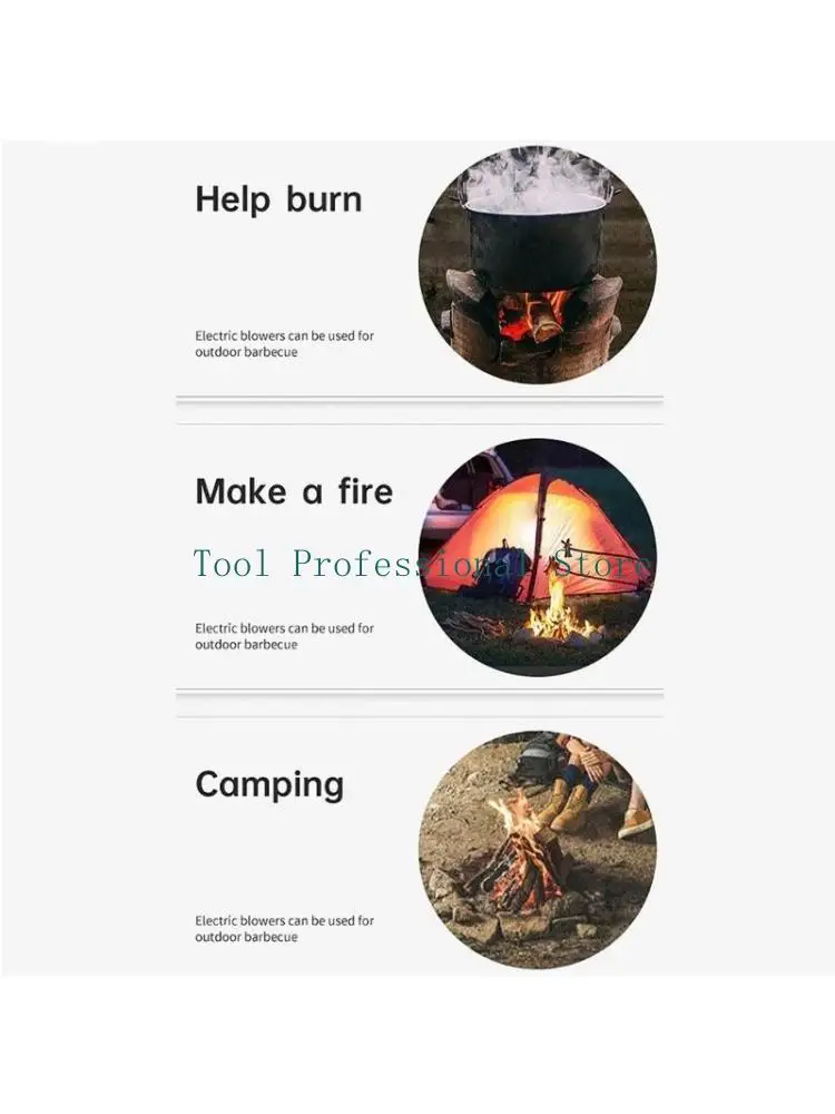 

57QF Вентилятор для барбекю 12 В 16000 об/мин для уличного барбекю, пожарного сильфона, кемпинга, приготовления пищи, древесного