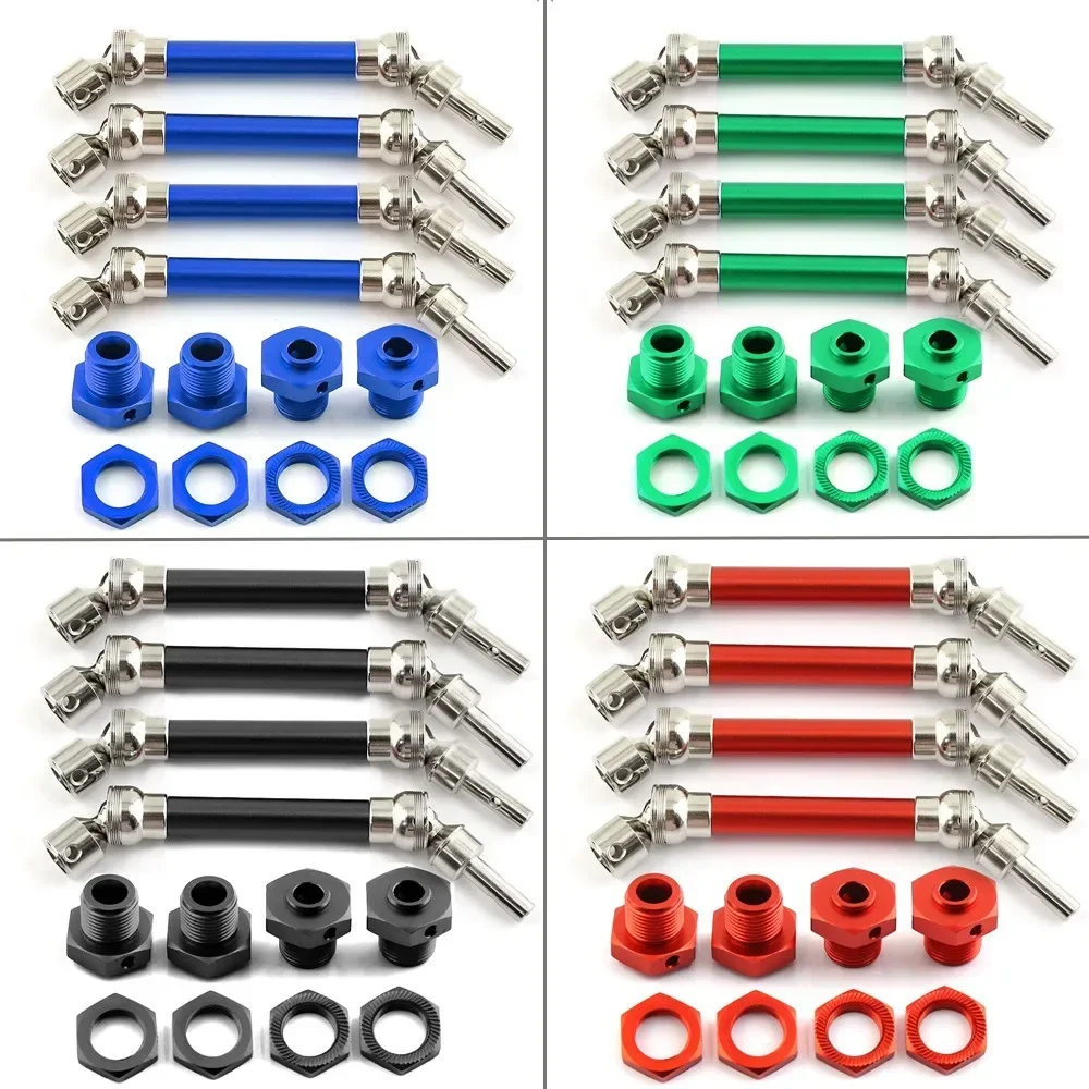

4pcs Metal Front and Rear Drive Shaft CVD with Wheel Hex for 1/8 Arrma Typhon 4x4 3s Blx 1/8 Typhon 550 Mega 4x4 Upgrade Parts