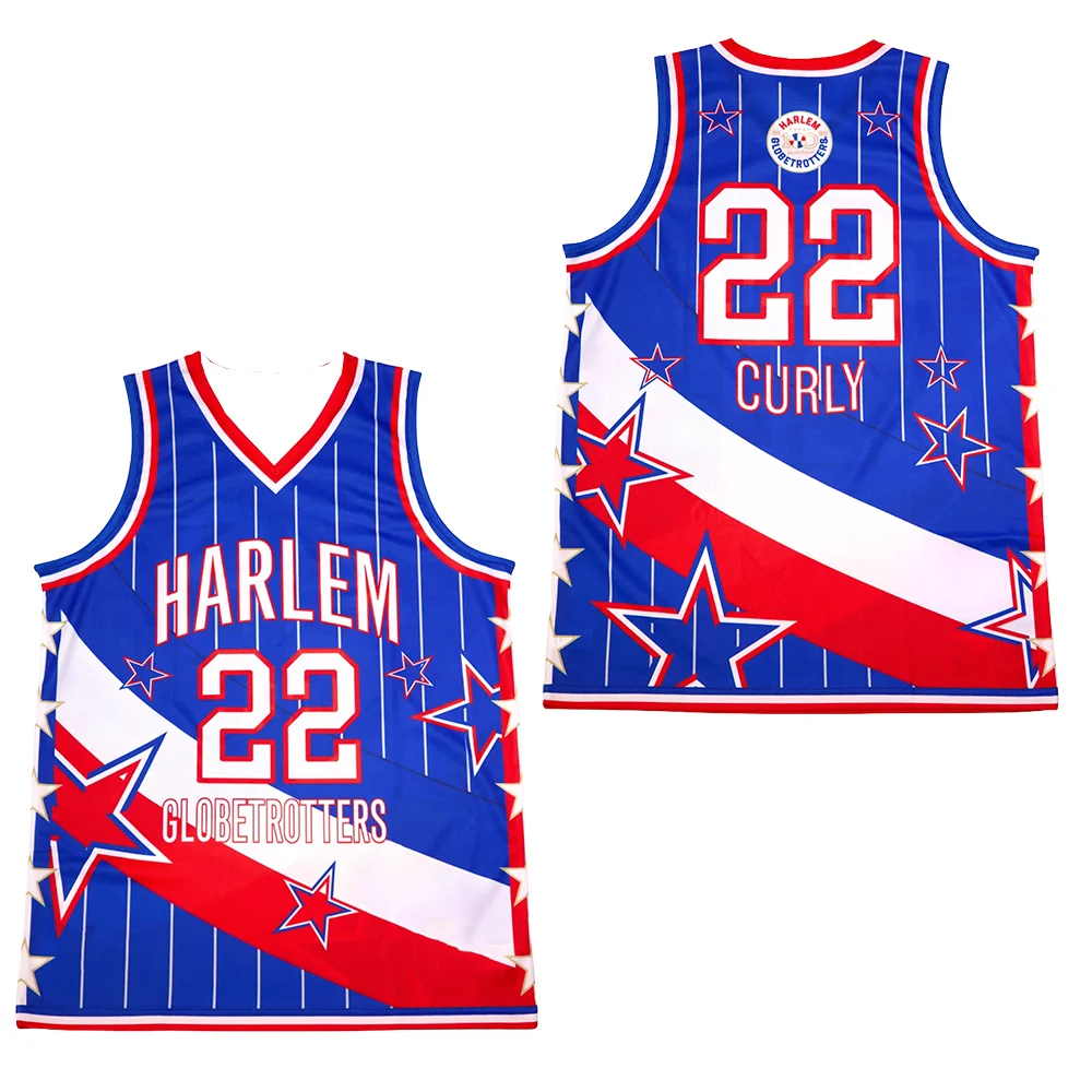 Neues Harlem Globetrotters Retro-Fan-Basketball-Trikot, bedruckt, schnelltrocknend, lässig, für den täglichen Sport, Herren-Kurzarm-T-Shirt – Detail 7