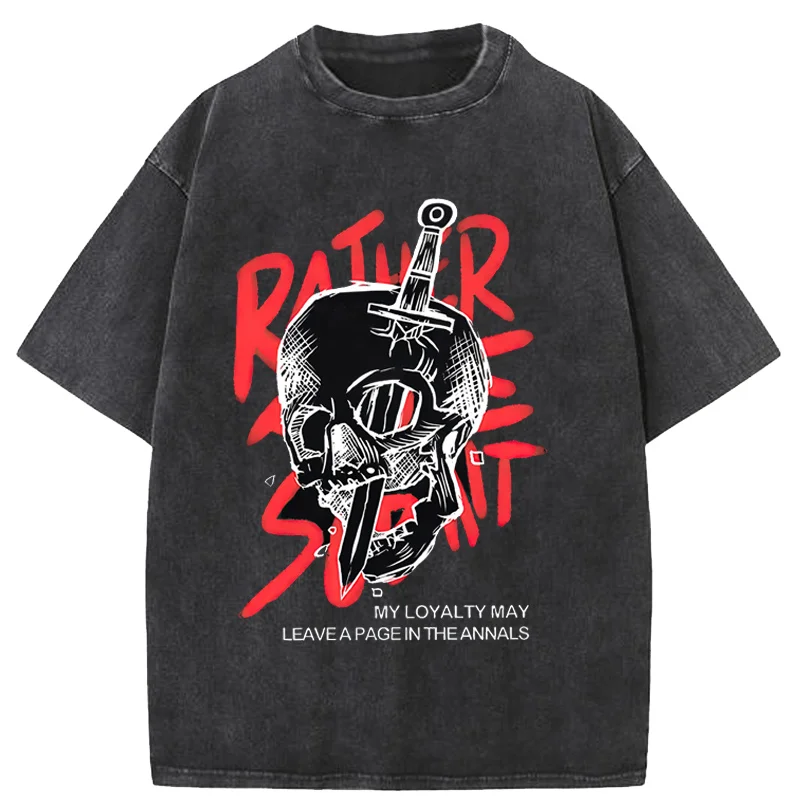 

Anime Pain Printed T Shirt Men 100% Cotton Tops Tees Streetwear Hip Hop Male Retro Washed T-shirts Harajuku Tshirt