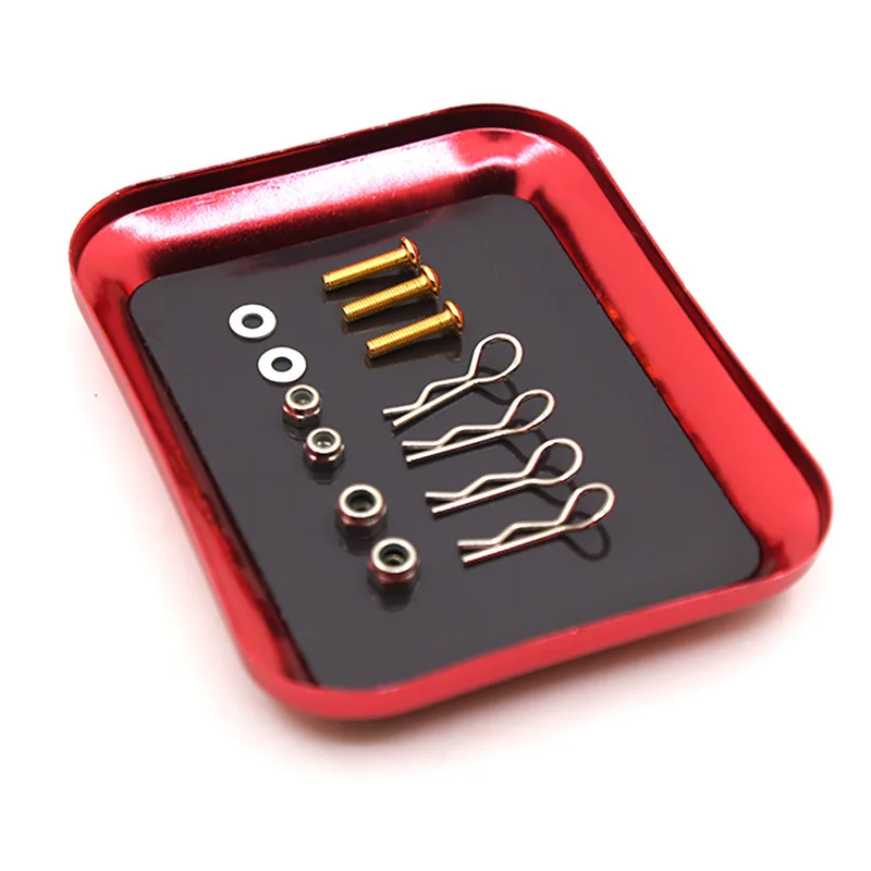 1pcs Aluminium Alloy Magnetic Screw Tray Plate RC Model Repair Tool Parts Holder Workbench Essential Durable Stable Anti - Slip