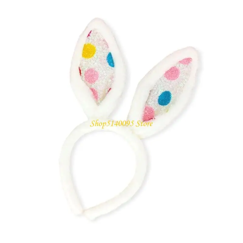 Dxae conejos conejo diademas con adornos diseño para cabello para festivales actuaciones