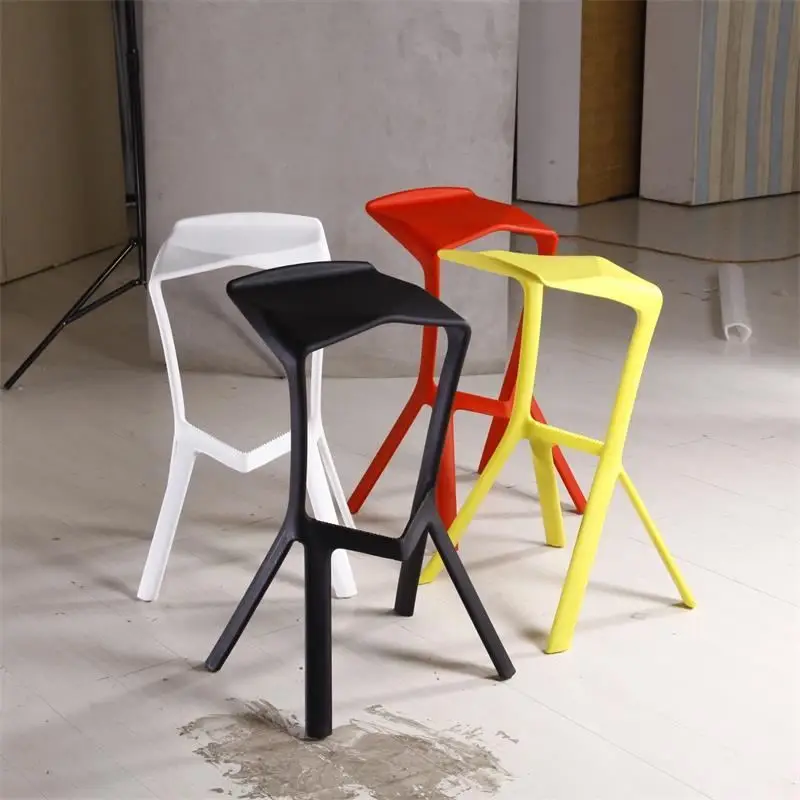 For Plastic High Stool Integrated Simple High Bar Bar Stool Dessert Shop Bar Stool