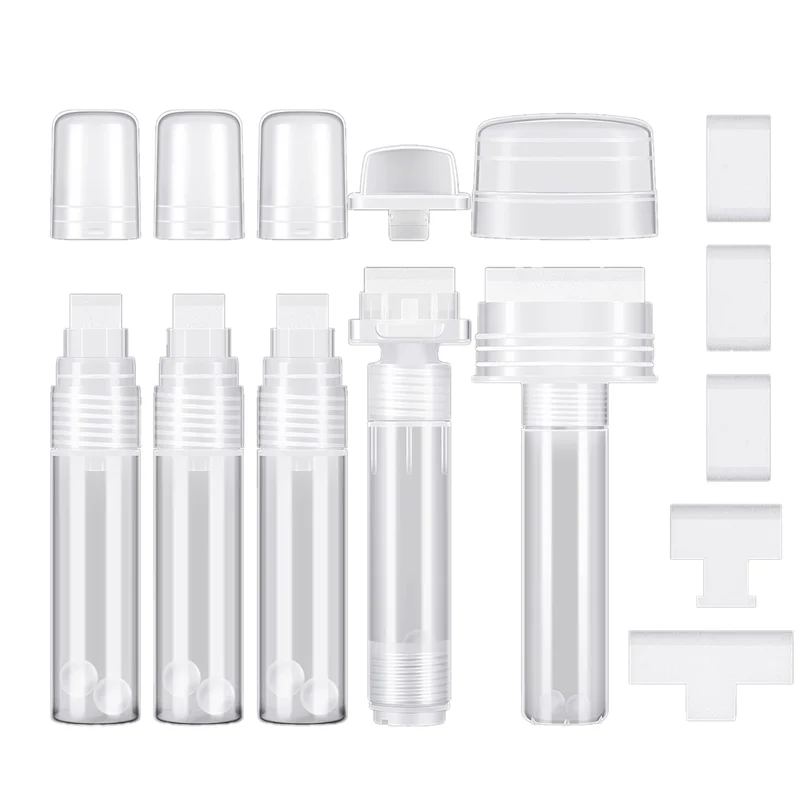 5-pack Graffiti Markers Hervulbare verfmarkers Touch Up Paint Pen voor met 5 vervangende tips (50 mm, 30 mm, 15 mm) -X64A