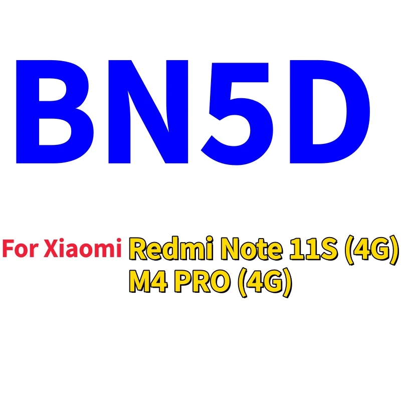 100% New For Xiao Mi BN5D 5000mAh Battery For Xiaomi Redmi Note 11S 11 S 4G M4 PRO 4G Mobile Phone Batteries Fast shipping
