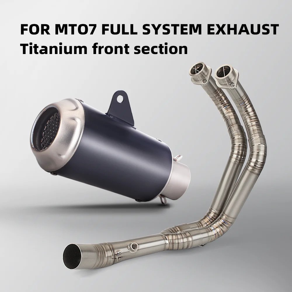 

For YAMAHA MT07 FZ07 System Escape Slip On Front Tube Link Pipe Connect Original full Motorcycle Exhaust System Titanium Alloy