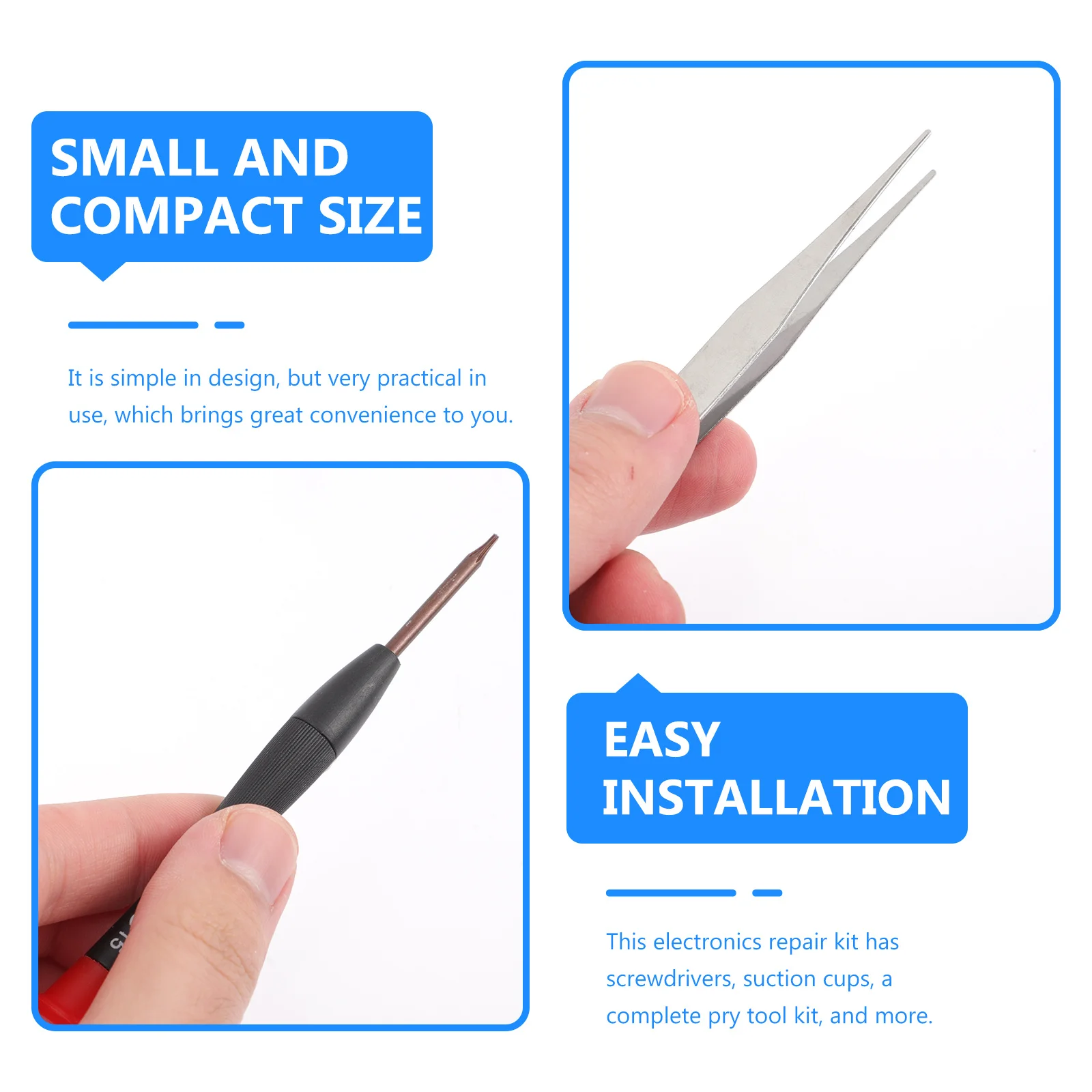 

1Set Electronics Opening Pry Tool Set Chrome Vanadium Steel Screwdriver Suction Cup Prying Bar for Phone Laptop Pc Repairs