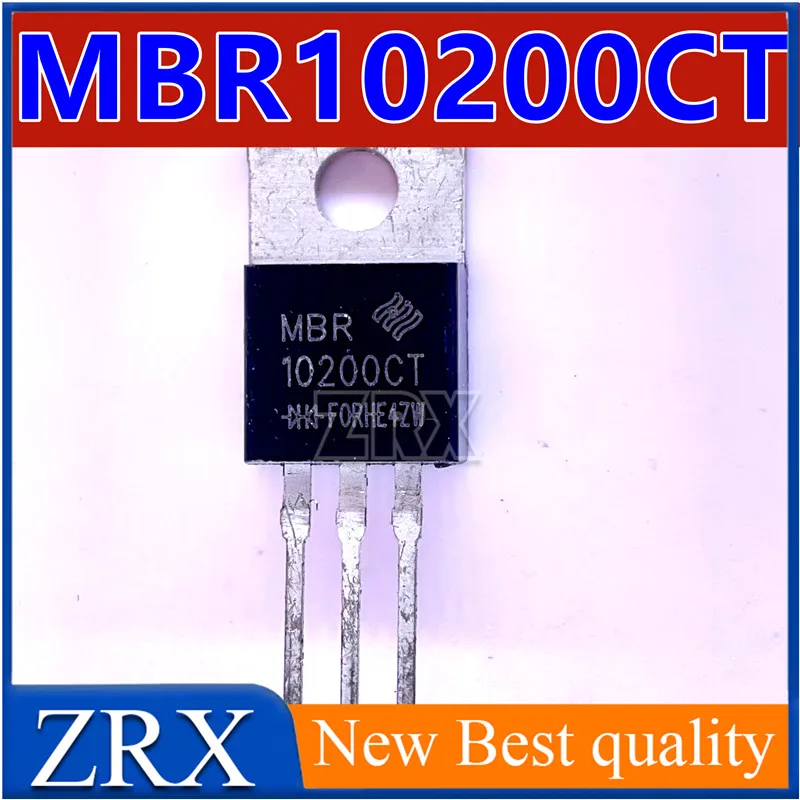 5Pcs/Lot Brand new stock MBR10200CT TO-220 iron headed Schottky rectifier diode