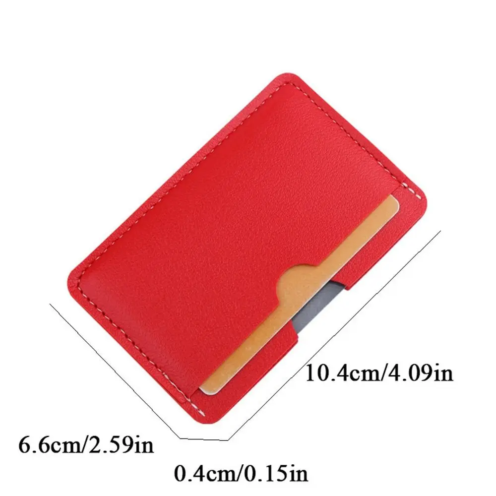 Dompet Mini kulit PU pria, dompet Mini warna polos, tempat kartu gaya Korea, dompet kartu tipis modis