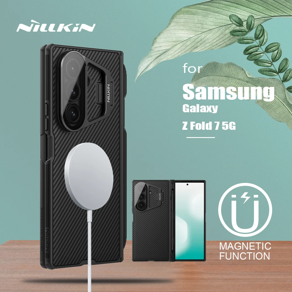 

Магнитный чехол Nillkin для Samsung Galaxy Z Fold 7 5G, подставка для камеры с защитной крышкой S-Pen