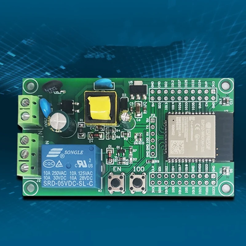 NOWOŚĆ-Zasilany AC ESP32 Wifi Bluetooth Ble Pojedynczy moduł przekaźnika Płytka rozwojowa ESP32 Port we/wy Program UART Pobierz