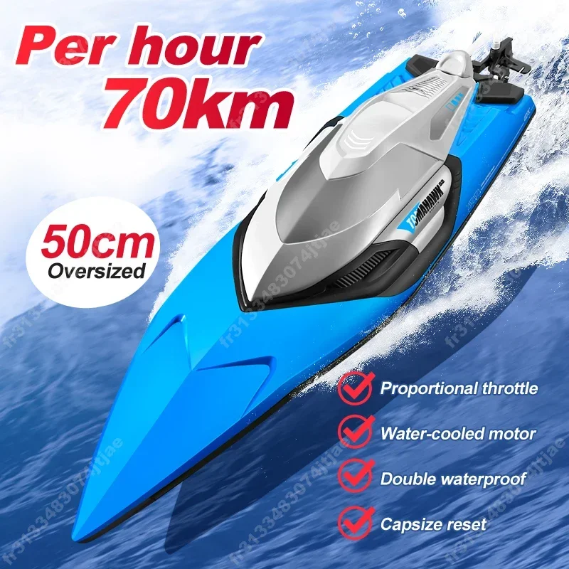 50 Cm Big RC Boat 70km/H Professional Remote Control High Speed Racing Speedboat Endurance 20 Minutes Kids Gifts Toys For Boys