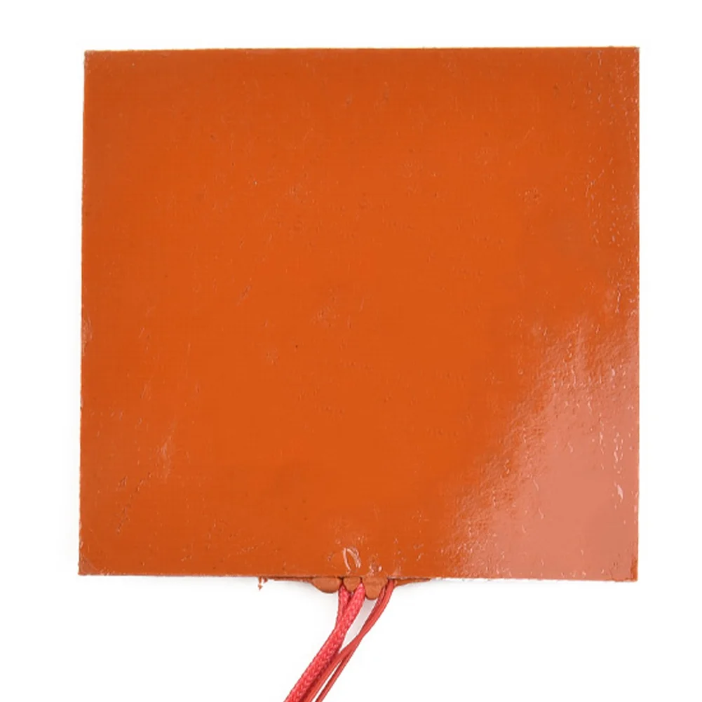 24V 60W Silicone Heater Pad Heating Pad Square Rubber Heat Mat For Printer Heated Bed Warming Accessories 100x100mm