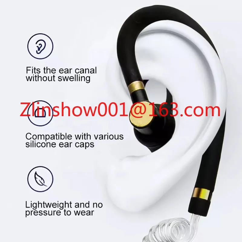Wireless Earhook Mini Two Way Radio Earphone Intercom BT Restaurant Hotel Ear Hook Headset Walkie Talkie