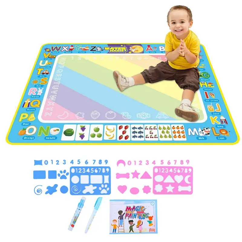 

Water Painting Mat Repeated Graffiti Coloring Mat Dust-Free 80x60cm Drawing Doodling Mat Large Educational Toys Birthday